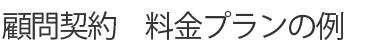顧問契約　料金プラン例